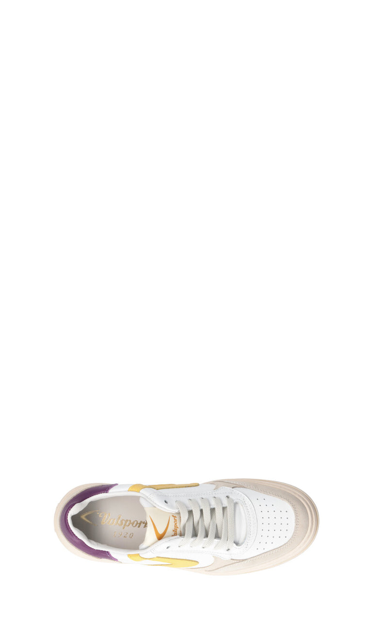 VALSPORT HYPE Sneaker donna bianca/gialla in pelle