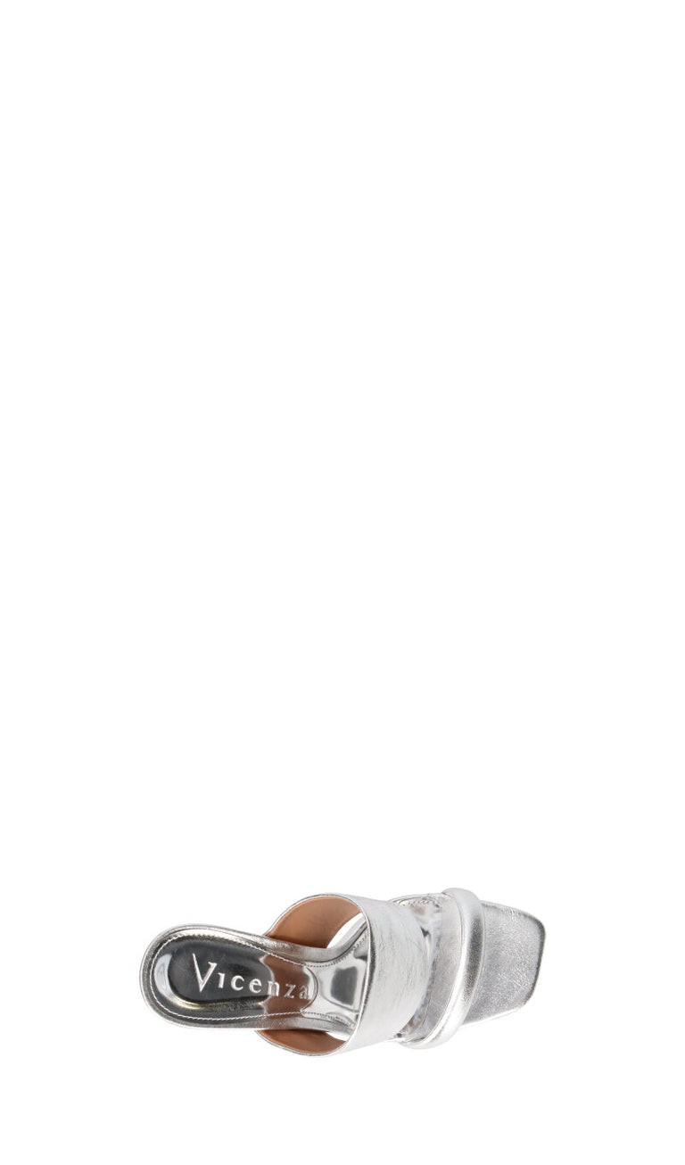 VICENZA Ciabatta donna argento in pelle