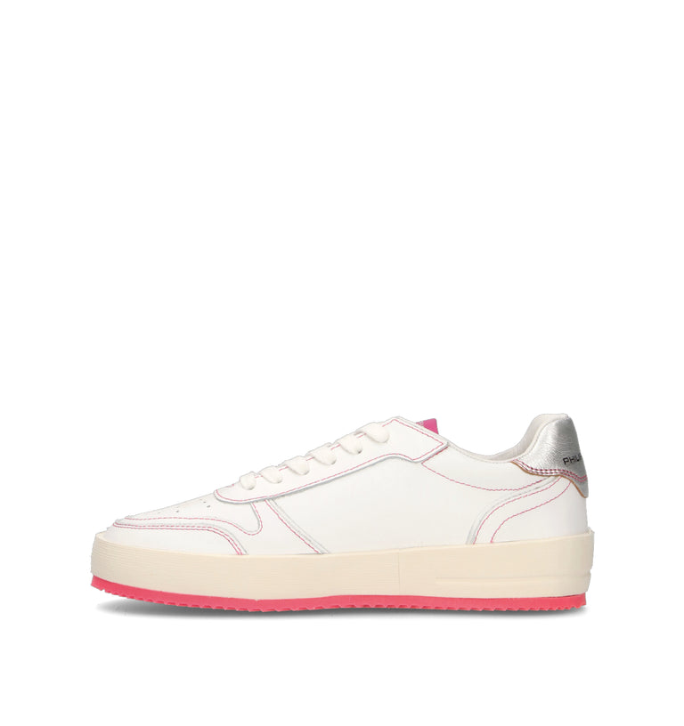 PHILIPPE MODEL Sneaker donna bianca/rosa