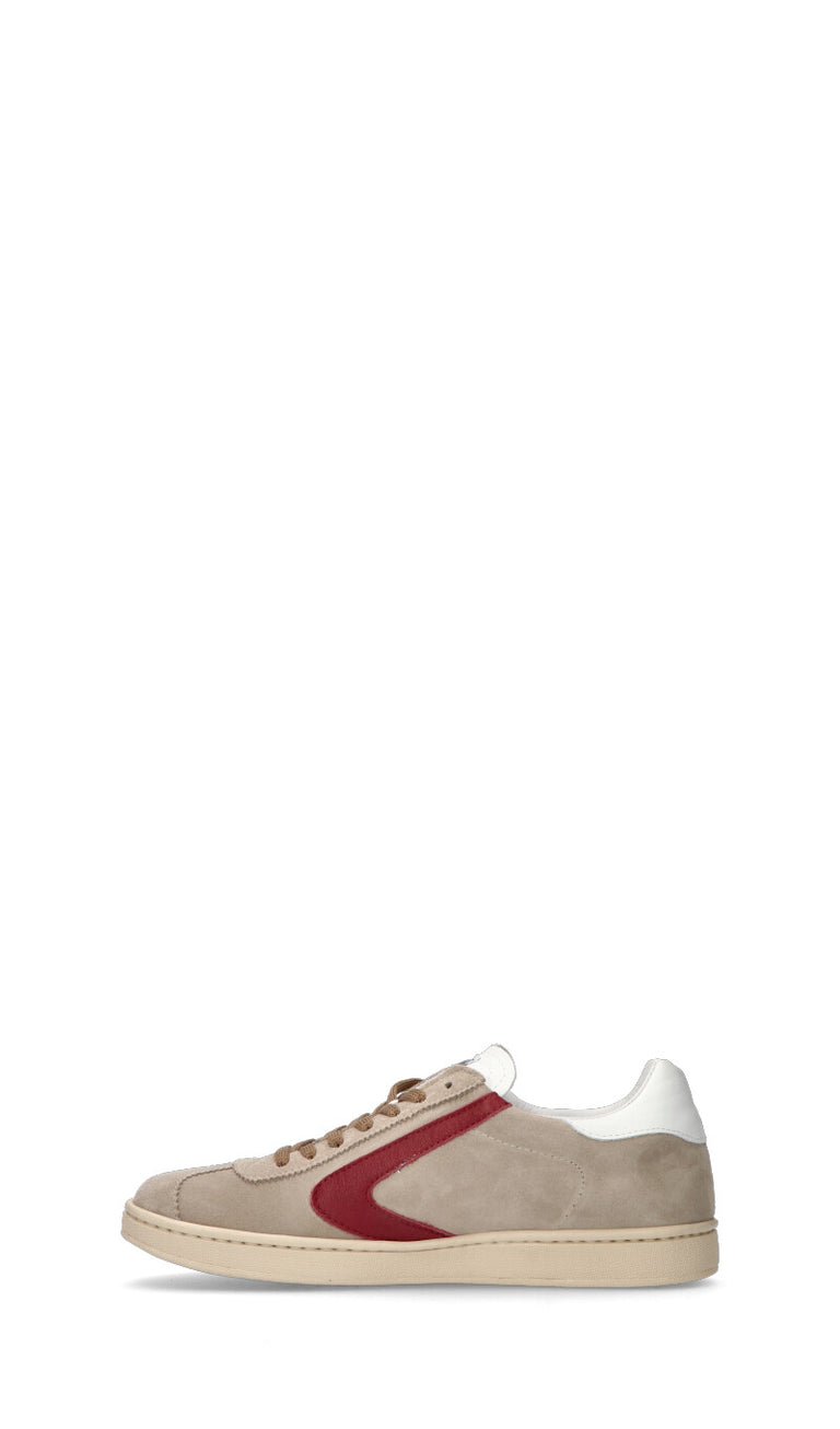 VALSPORT Sneaker uomo beige/bordeaux in suede