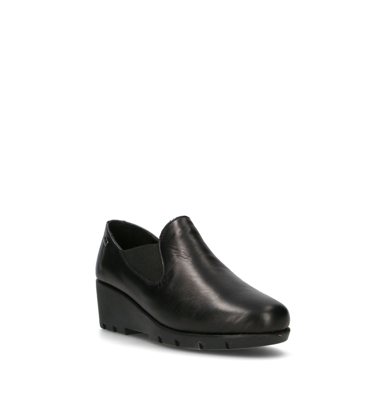 VALLEVERDE Scarpa comfort donna nera in pelle