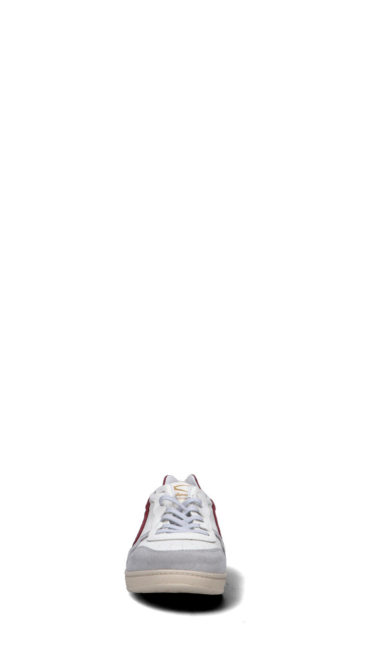 VALSPORT Sneaker uomo bianca/grigia/rossa in suede