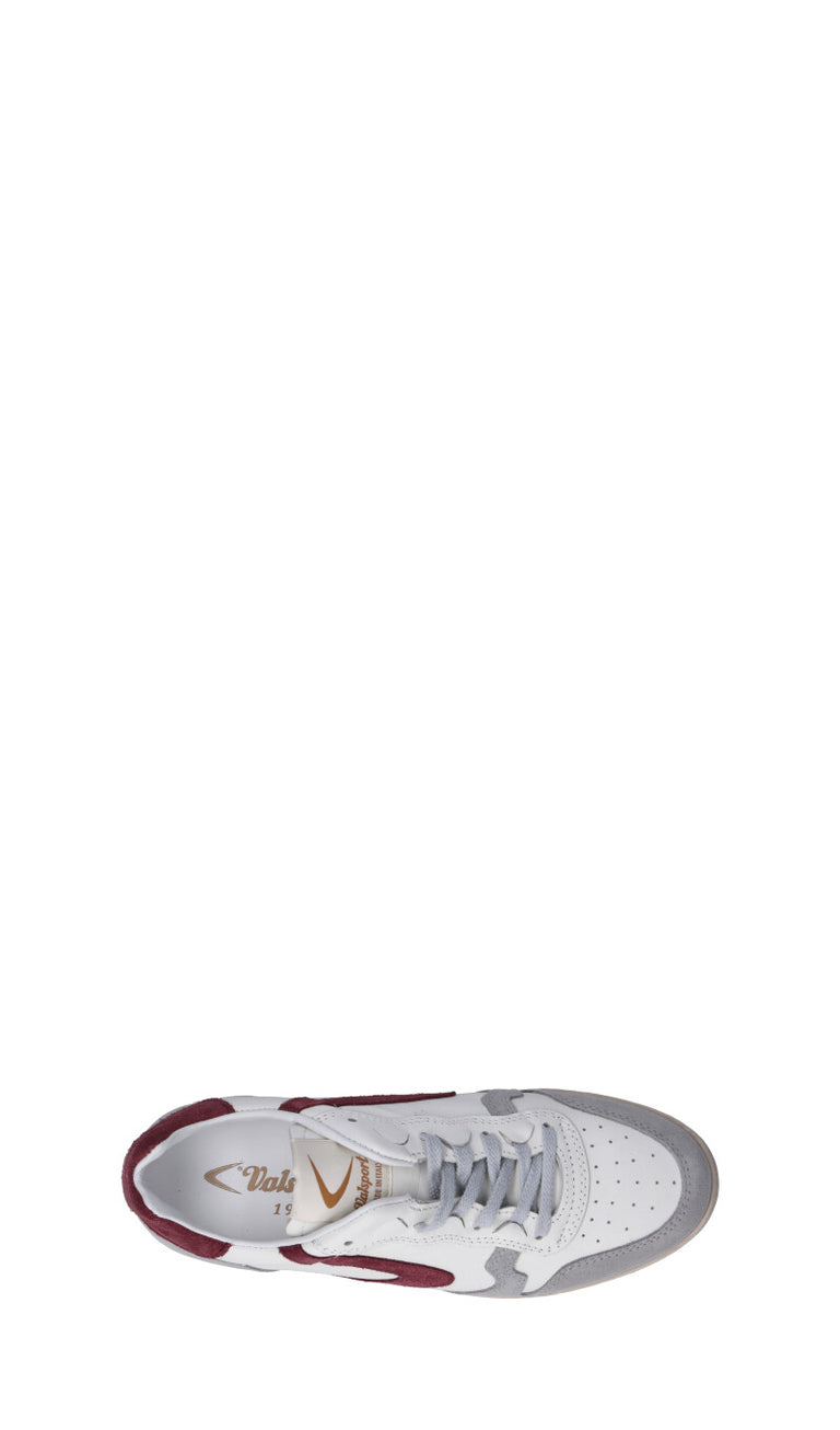 VALSPORT Sneaker uomo bianca/grigia/rossa in suede