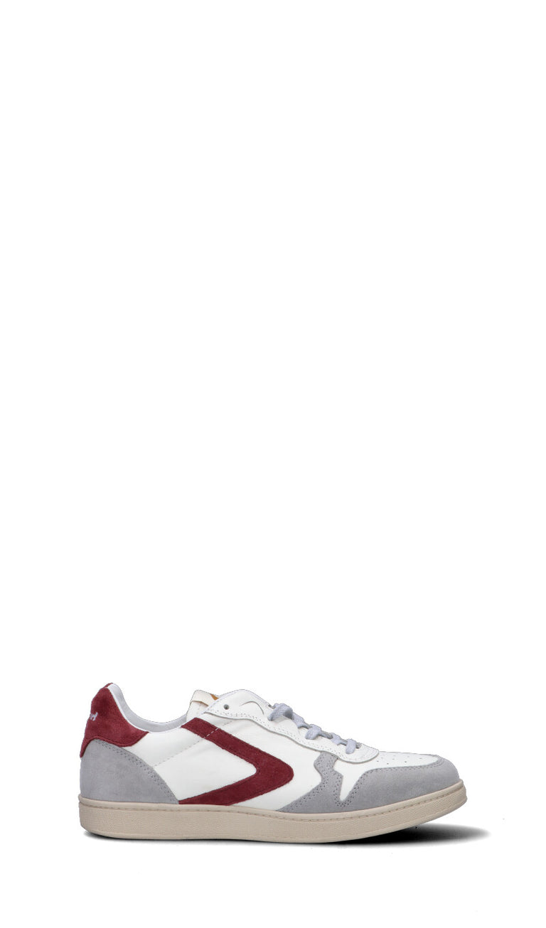 VALSPORT Sneaker uomo bianca/grigia/rossa in suede