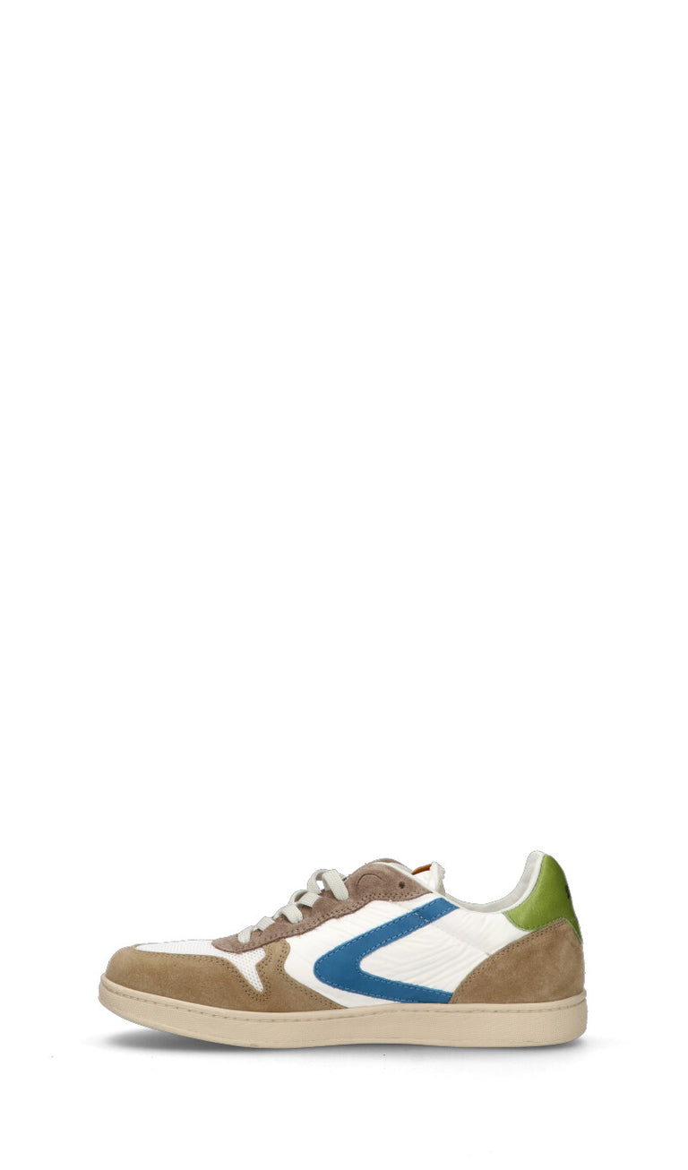VALSPORT Sneaker uomo bianca/marrone/azzurra/verde in suede