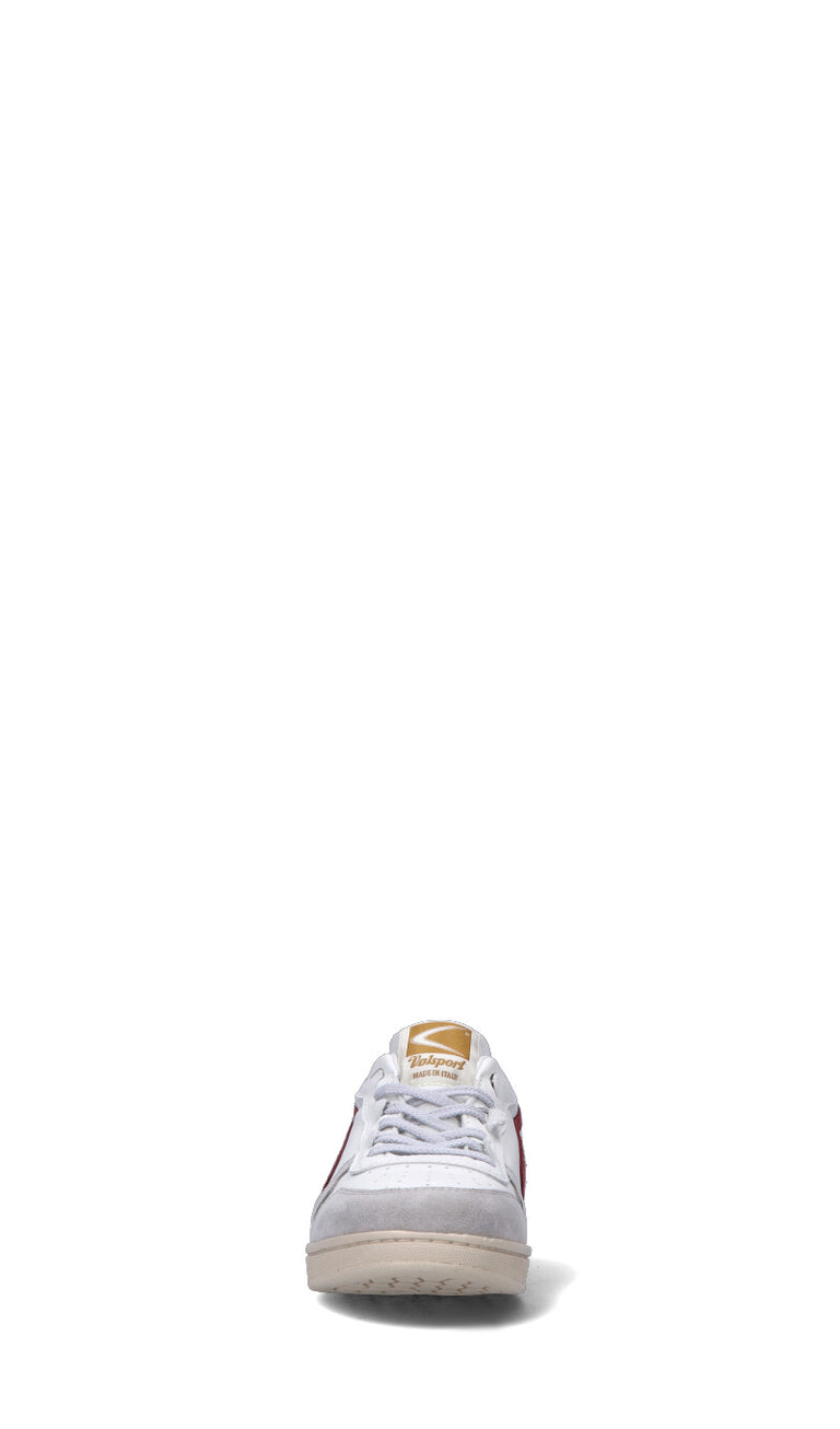 VALSPORT Sneaker uomo bianca/bordeaux in pelle
