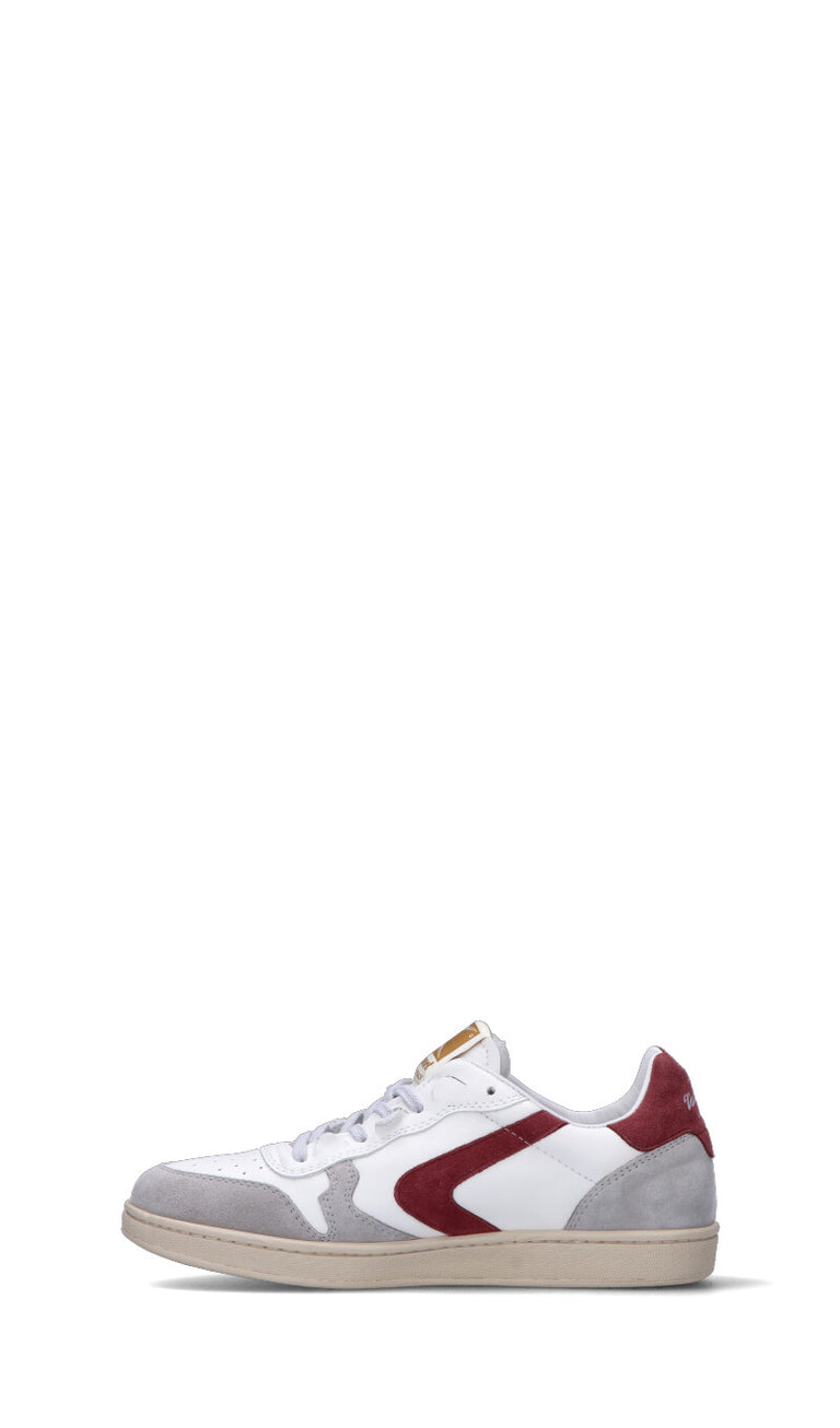 VALSPORT Sneaker uomo bianca/bordeaux in pelle
