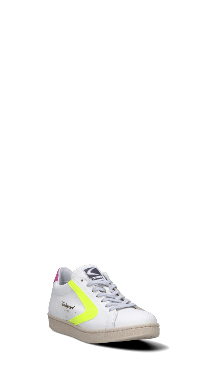 VALSPORT Sneaker donna bianca/gialla/fucsia in pelle