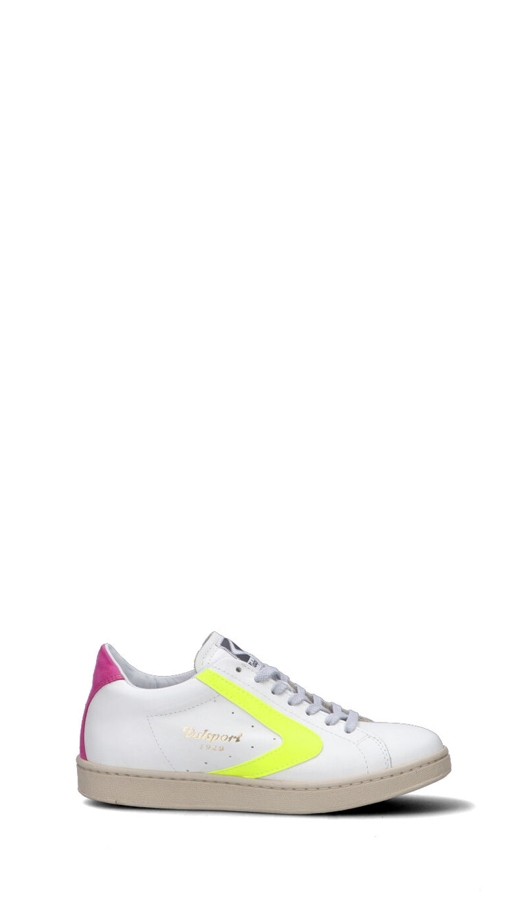 VALSPORT Sneaker donna bianca/gialla/fucsia in pelle