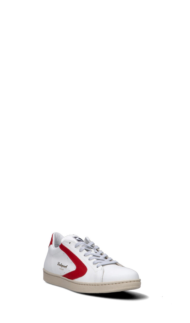 VALSPORT Sneaker uomo bianca/rossa in pelle