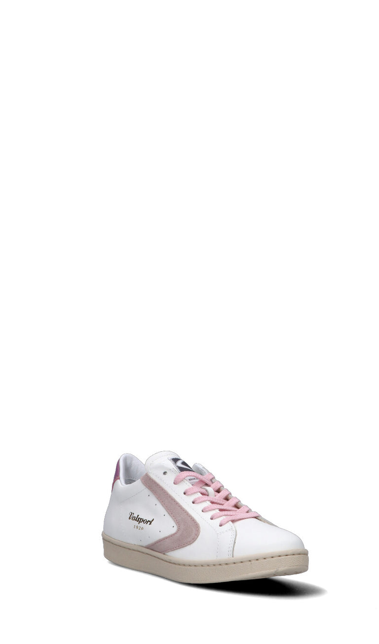 VALSPORT Sneaker donna bianca/rosa in pelle