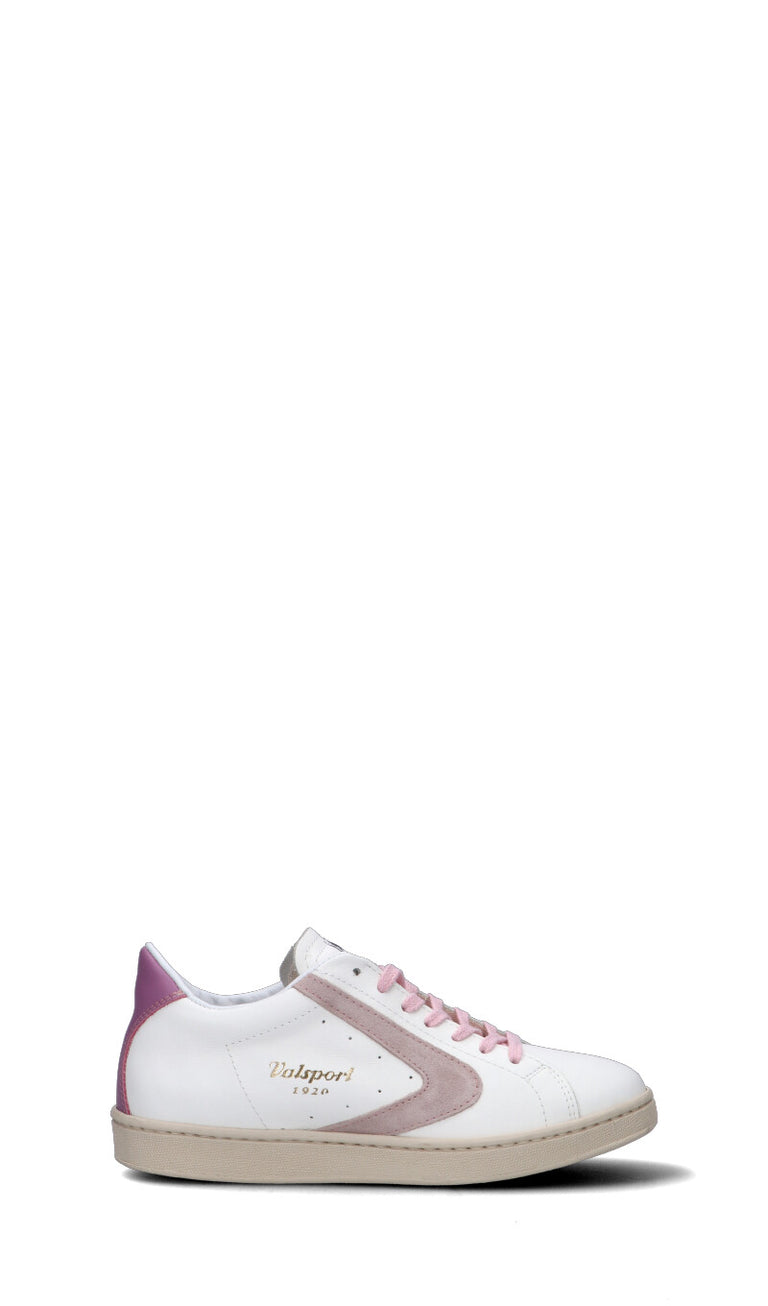 VALSPORT Sneaker donna bianca/rosa in pelle
