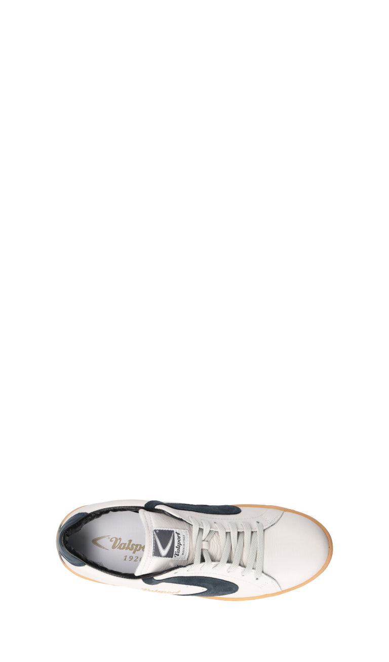 VALSPORT - TOURNAMENT LEATHER HONEY SOLE Sneaker uomo bianca/blu in pelle