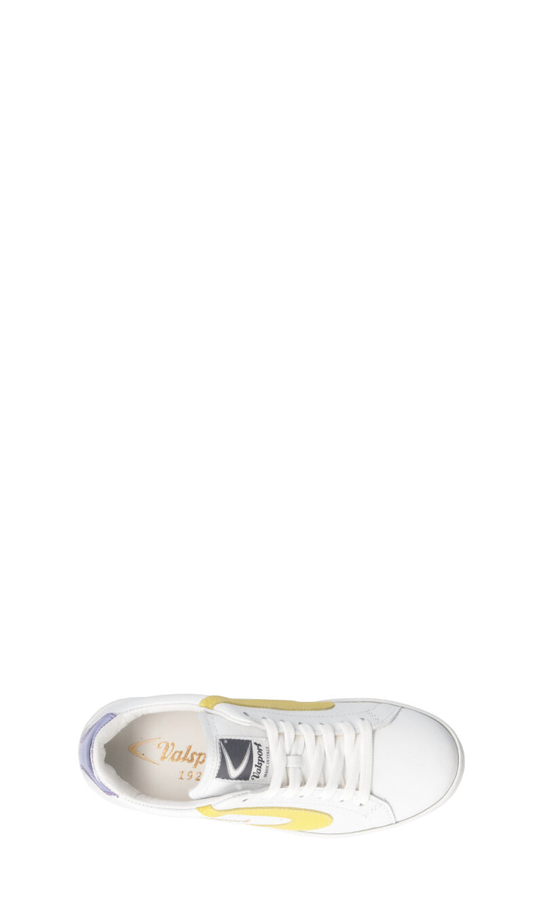 VALSPORT TOURNAMENT Sneaker donna bianca/gialla in pelle