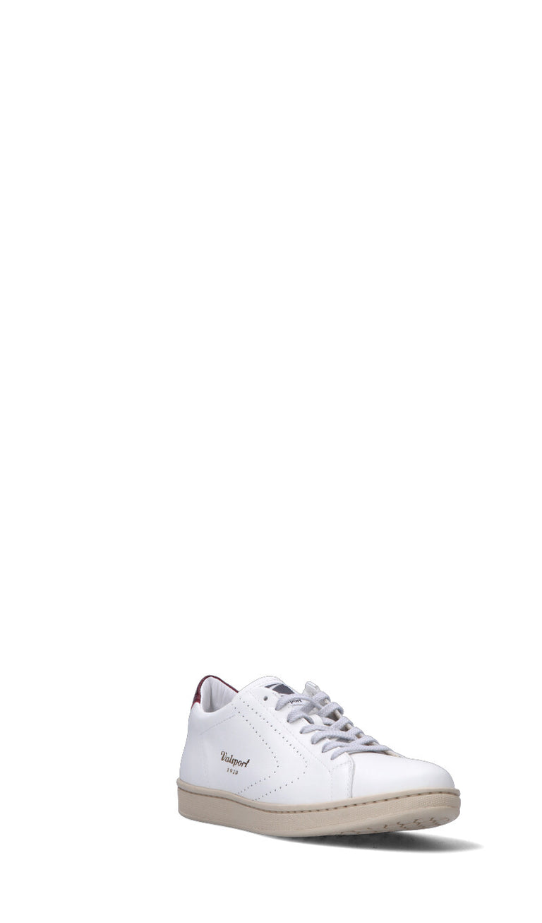 VALSPORT Sneaker uomo bianca/bordeaux in pelle