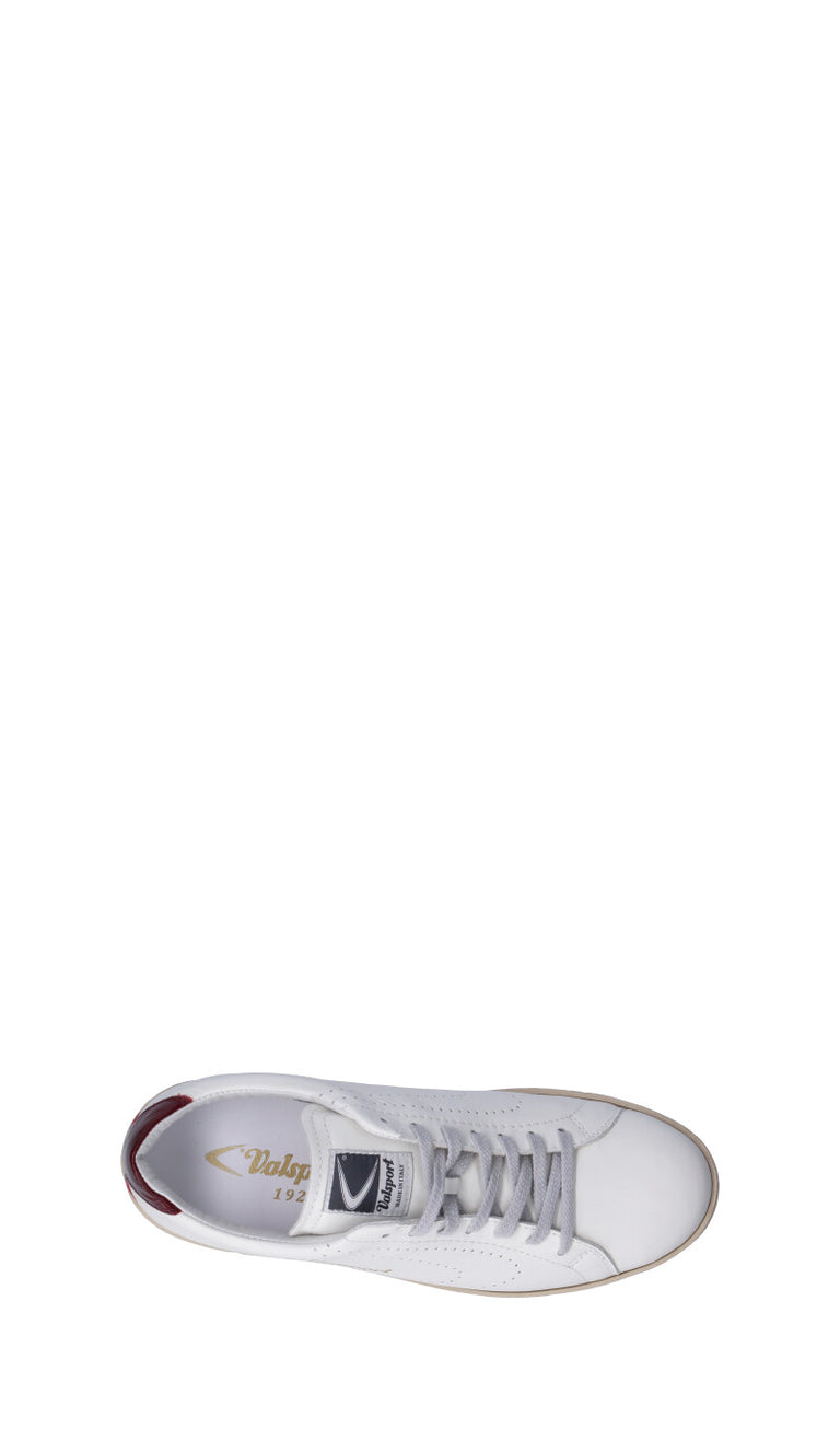 VALSPORT Sneaker uomo bianca/bordeaux in pelle