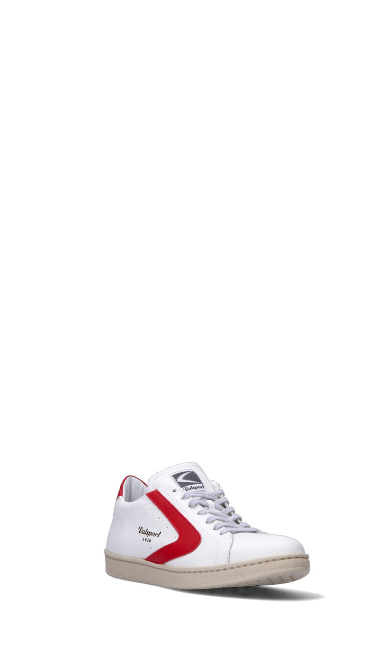 VALSPORT Sneaker uomo bianca/rossa in pelle
