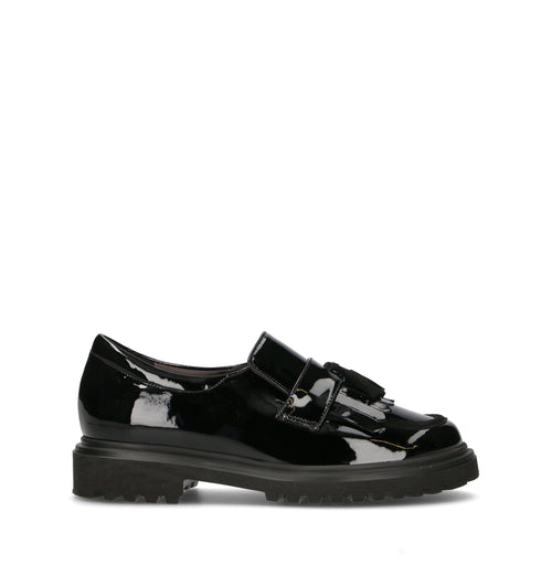 ELITE TOMASI Mocassino donna nero in pelle