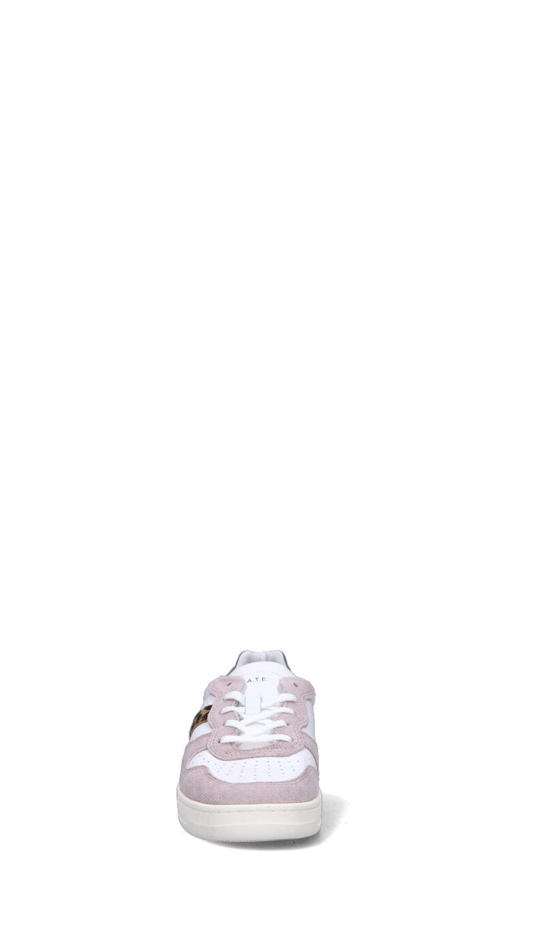 D.A.T.E. Sneaker donna bianca/rosa in pelle