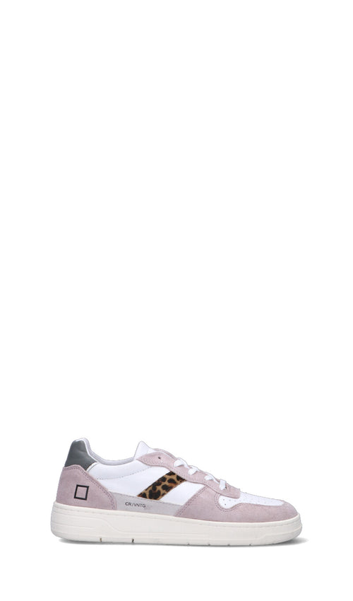 D.A.T.E. Sneaker donna bianca/rosa in pelle