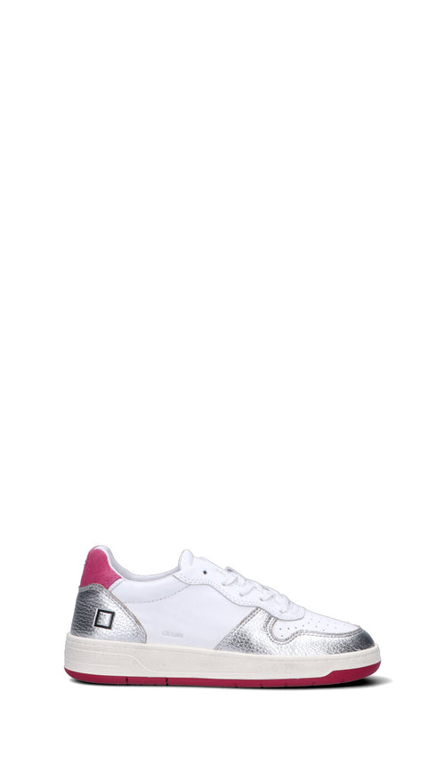 D.A.T.E. Sneaker donna bianca/argento in pelle