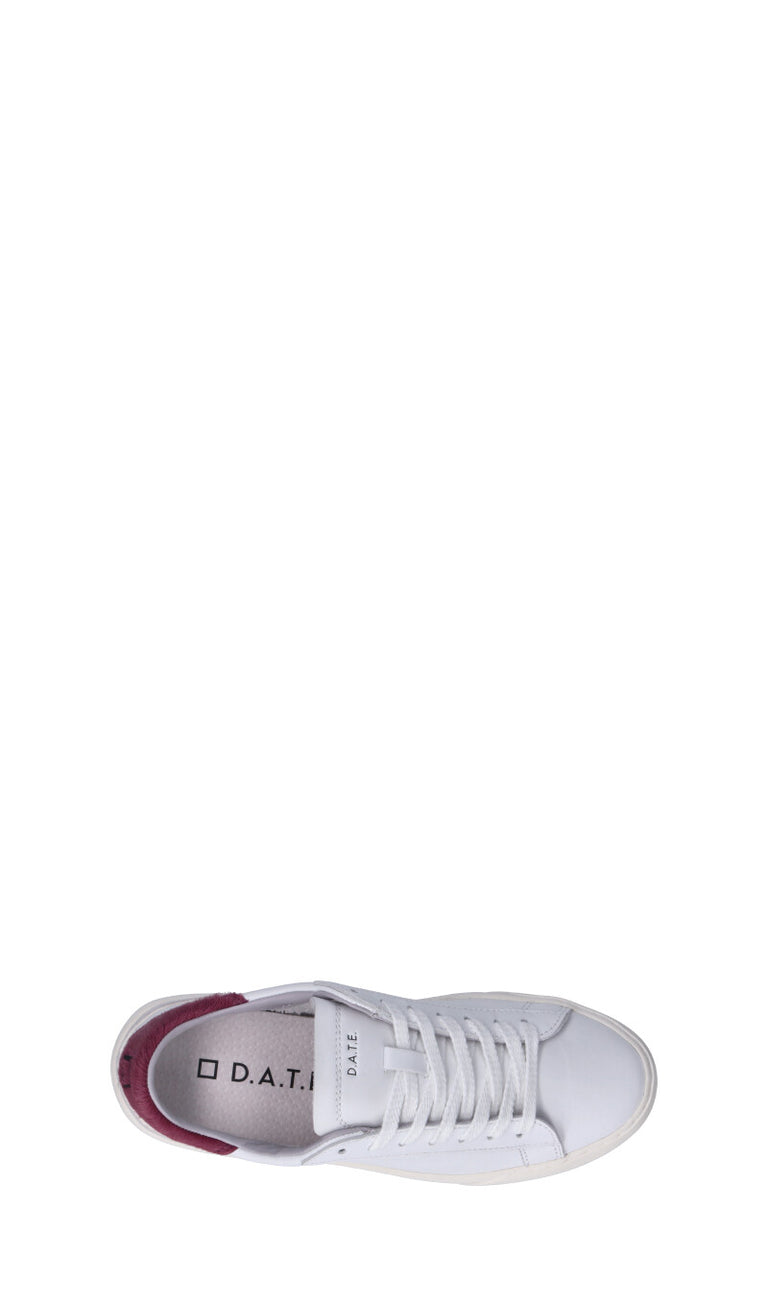 D.A.T.E. Sneaker donna bianca/magenta in pelle