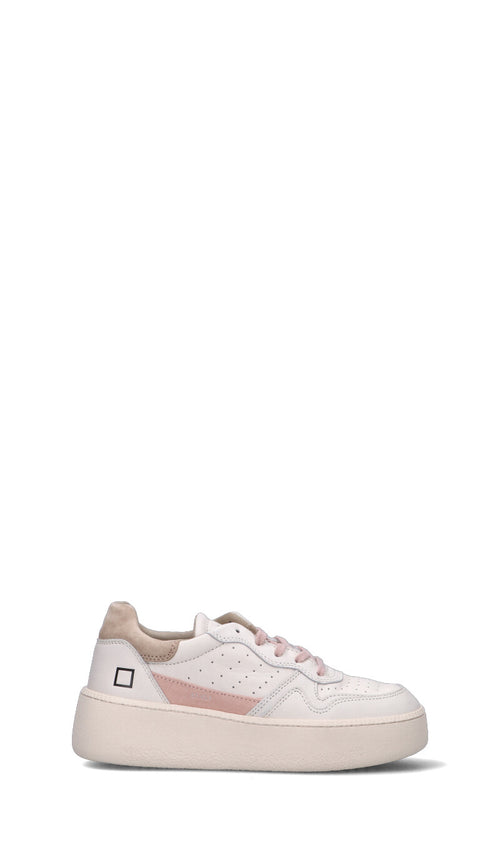 D.A.T.E. Sneaker donna panna/rosa in pelle