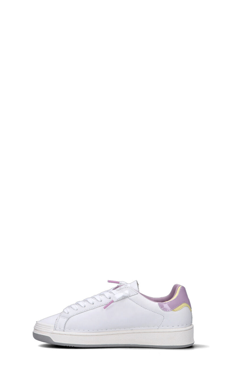 D.A.T.E. BASE SOFT Sneaker donna bianca/lilla in pelle