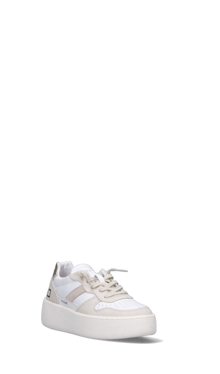D.A.T.E. COURT PLATFORM Sneaker donna bianca/beige
