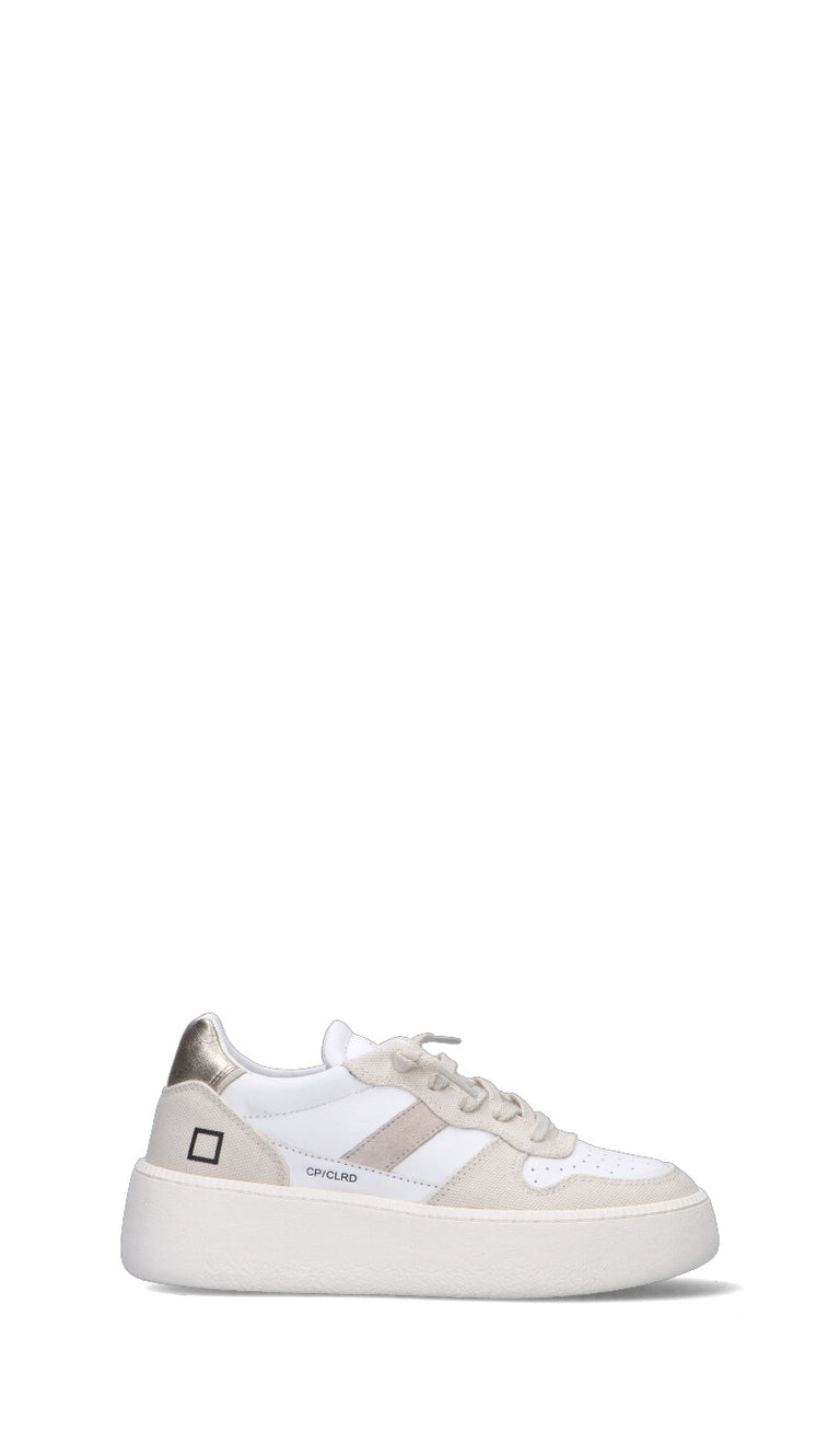D.A.T.E. COURT PLATFORM Sneaker donna bianca/beige