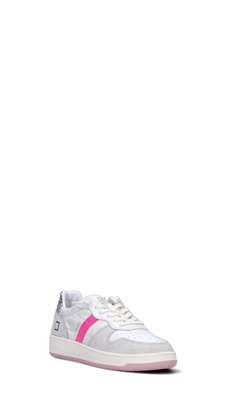 D.A.T.E. COURT SHINY Sneaker donna bianca/fucsia