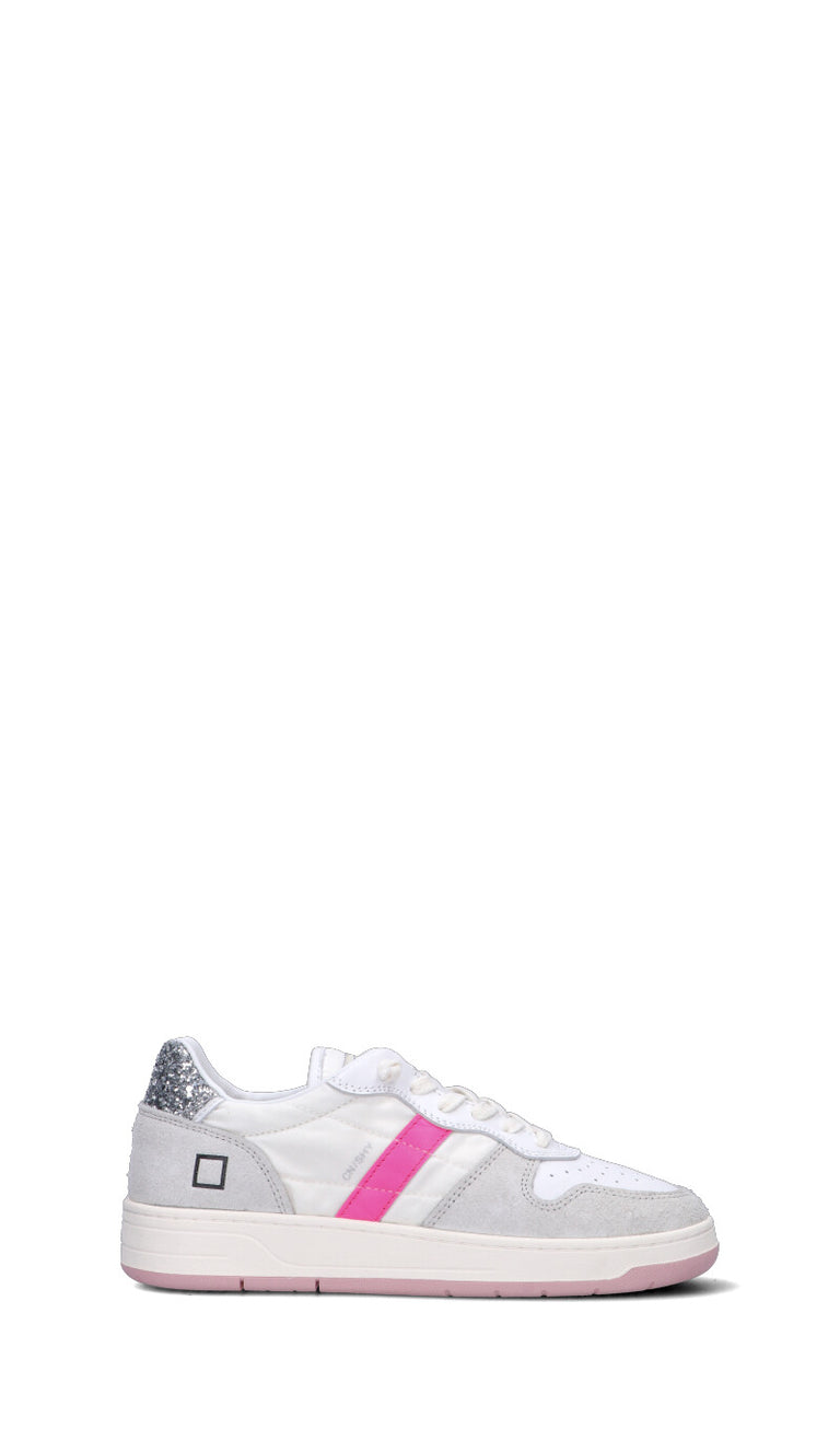 D.A.T.E. COURT SHINY Sneaker donna bianca/fucsia
