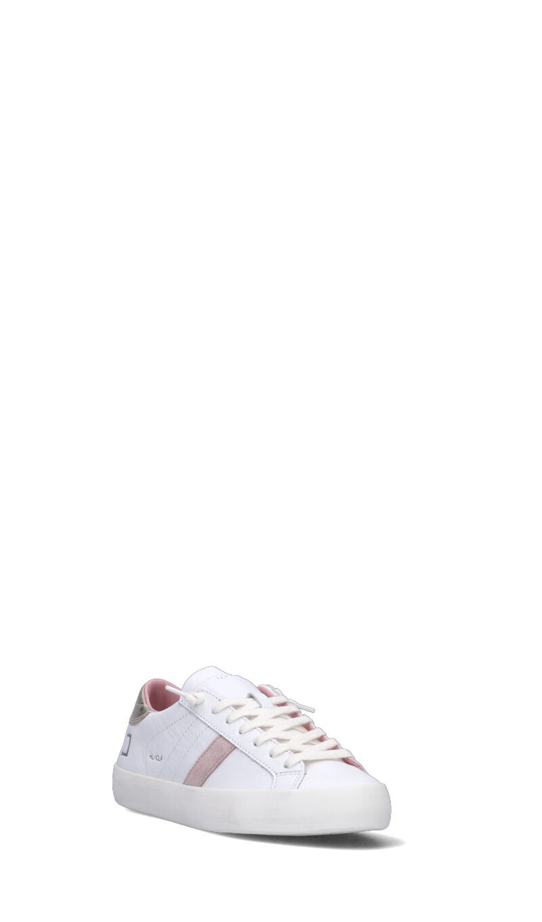 D.A.T.E. HILL LOW Sneaker donna bianca/rosa in pelle