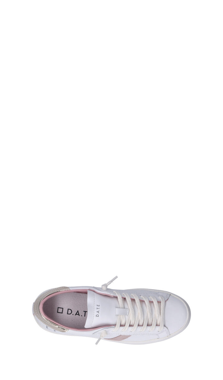 D.A.T.E. HILL LOW Sneaker donna bianca/rosa in pelle