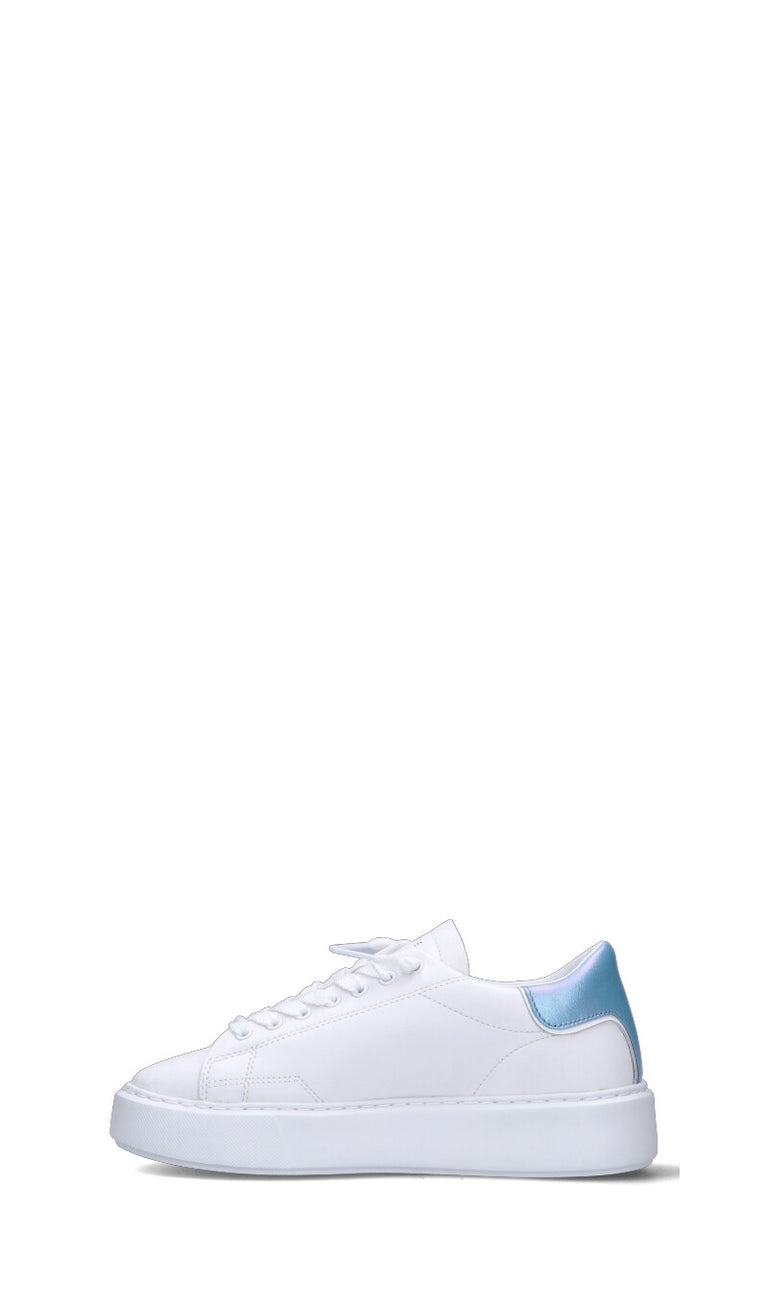 D.A.T.E. SFERA CALF NYLON Sneaker donna bianca/azzurra in pelle