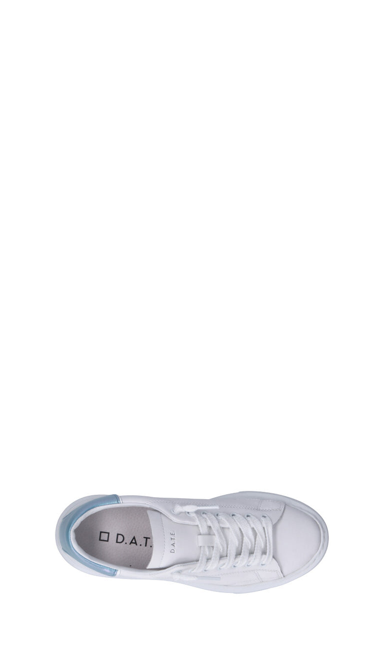D.A.T.E. SFERA CALF NYLON Sneaker donna bianca/azzurra in pelle