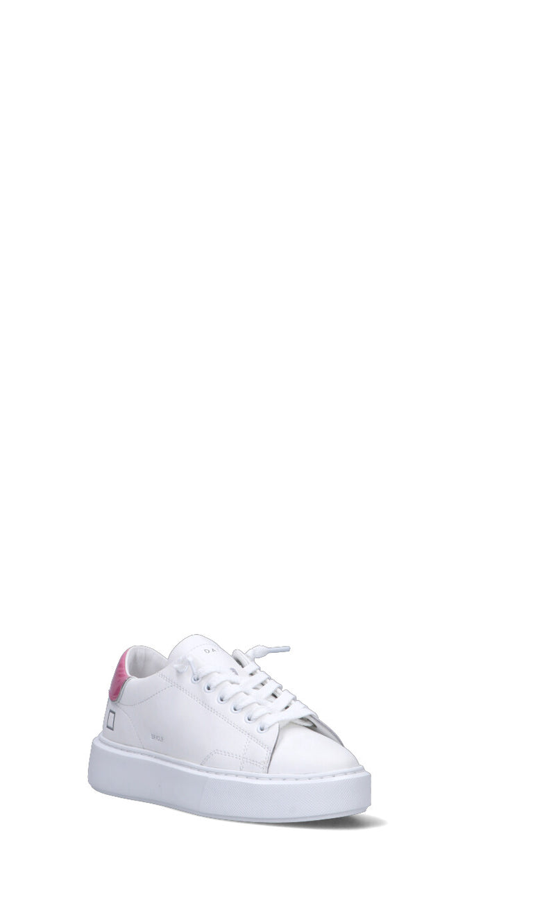 D.A.T.E. SFERA CALF NYLON Sneaker donna bianca/rosa in pelle