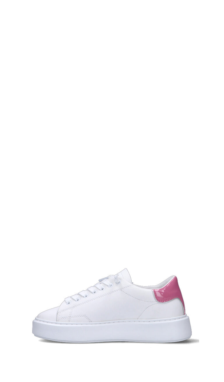 D.A.T.E. SFERA CALF NYLON Sneaker donna bianca/rosa in pelle