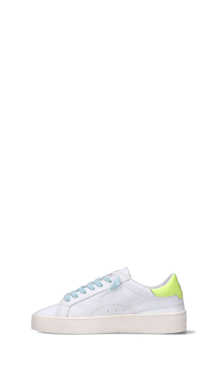 D.A.T.E. SONICA CALF Sneaker donna bianca/gialla in pelle