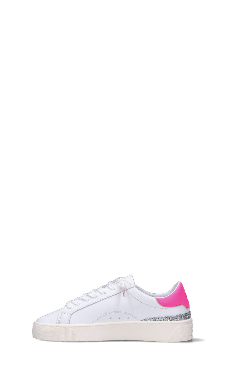 D.A.T.E. SONICA CALF Sneaker donna bianca/rosa in pelle