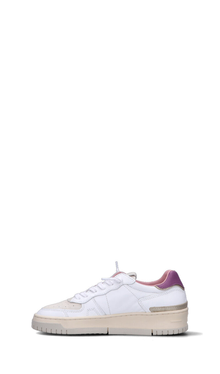 D.A.T.E. TORNEO PURE CALF Sneaker donna bianca/malva in pelle
