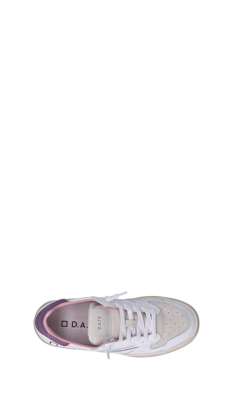 D.A.T.E. TORNEO PURE CALF Sneaker donna bianca/malva in pelle