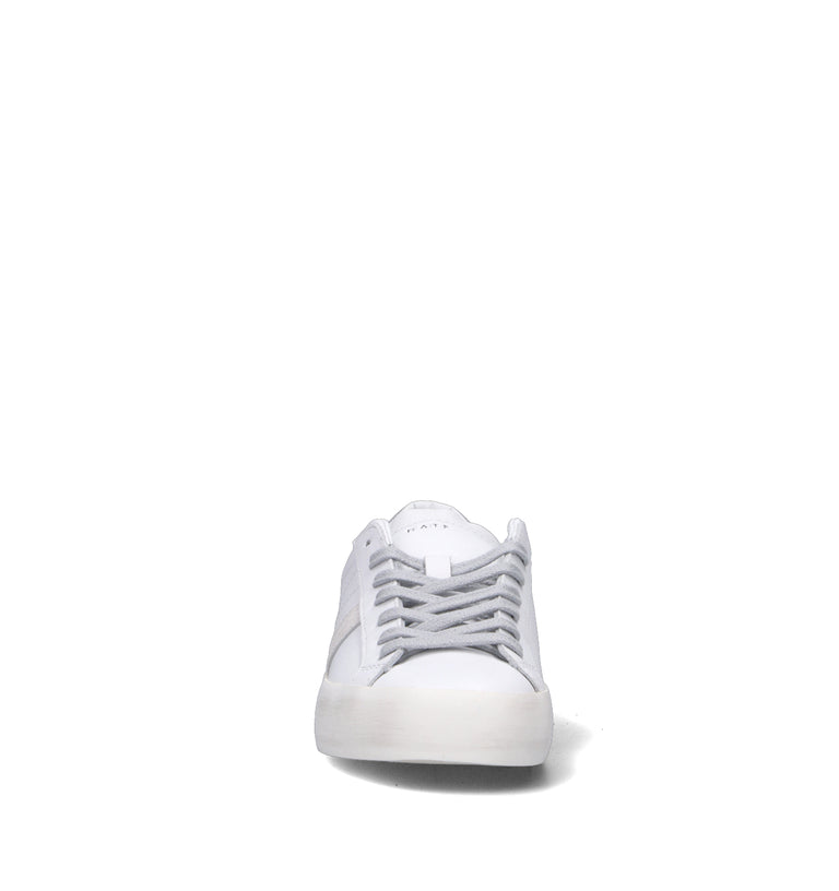 D.A.T.E. Sneaker donna bianca/argento in pelle