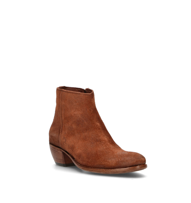 HUNDRED 100 Tronchetto donna cognac in suede