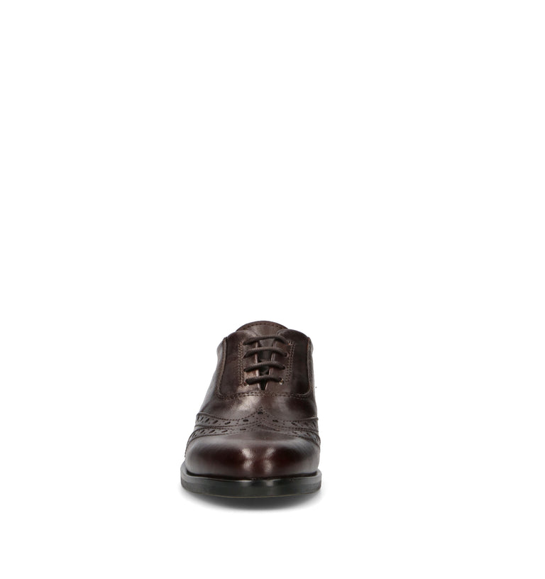 HUNDRED 100 Stringata donna marrone in pelle