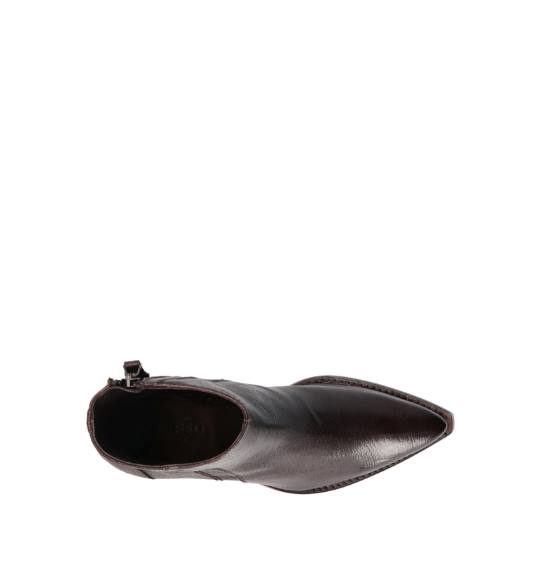 HUNDRED 100 Tronchetto donna marrone in pelle
