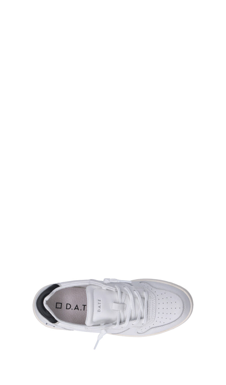 D.A.T.E. COURT CALF Sneaker donna bianca/nera in pelle