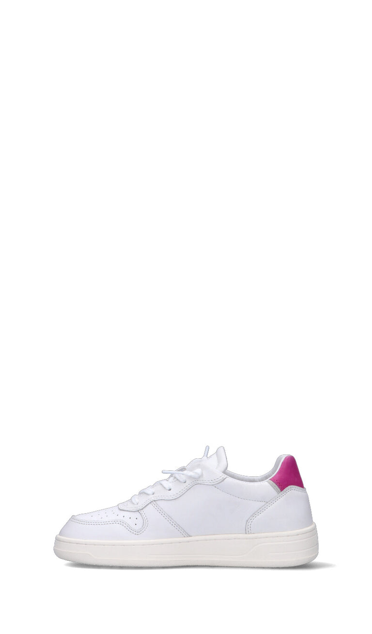 D.A.T.E. COURT CALF Sneaker donna bianca/fucsia in pelle