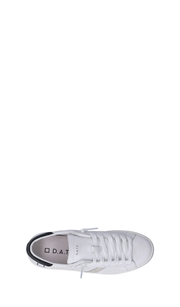 D.A.T.E. HILL LOW CALF Sneaker donna bianca/nera in pelle