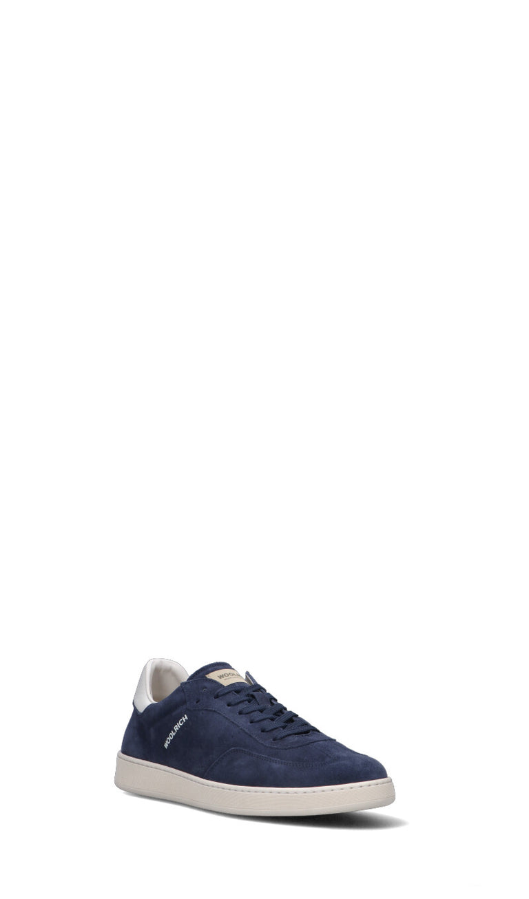 WOOLRICH  Sneaker uomo blu in suede